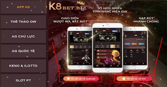 Hướng dẫn tải app K8BET